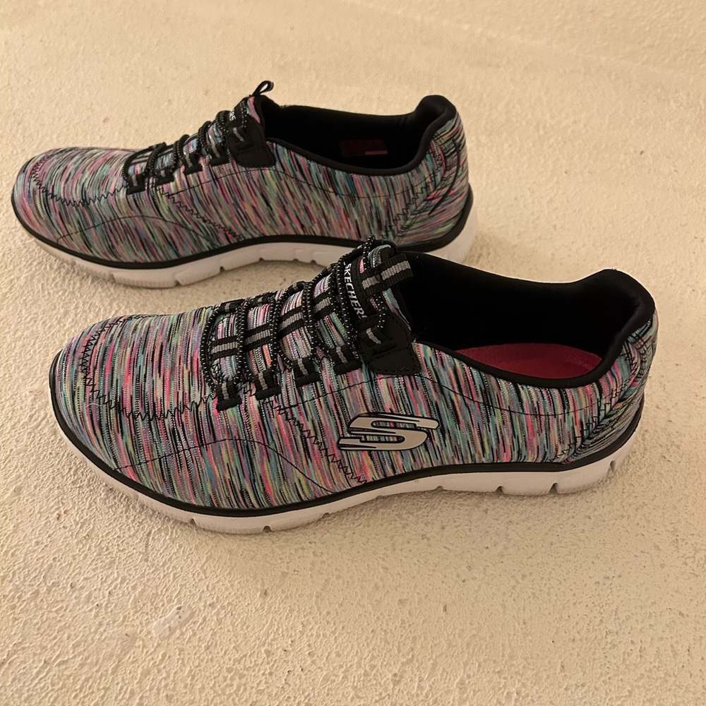 Skechers Vibrant Striped Sneakers